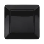 image of GET B12-B Plate, 12" x 1-1/2" H, Square, Wide Rim, Black Melamine, Break/Chip/Stain Resistant