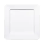 image of GET B12-W Elite Global Solutions Plate, 12" x 1-1/2"H, Square, Wide Rim, Melamine, White