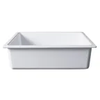 image of GET B12125-W Food Pan, 12-3/4" x 10-3/8" x 3-3/4", 1/2 Size, White Melamine, BPA Free, Dishwasher Safe