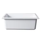 image of GET B14106-W Food Pan, 1/4 Size, 10-3/8" x 6-3/8" x 3-3/4" H, White Melamine, Dishwasher Safe