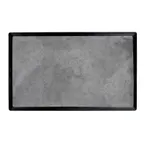 image of GET B177208-SLVB Tray, 20-3/4" L x 12-3/4" W x 1/2" H, Rectangular Black Melamine with Silver Decal