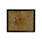 image of GET B178128-GLDB Tray, 12-5/8"L x 10-3/8"W x 1/2"H, Rectangular Melamine, Black with Gold Decal