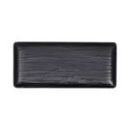 image of GET B20378-B Elite Global Solutions Plate, 11 3/8" x 5 1/8" x 7/8"H, Rectangular, Melamine, Black