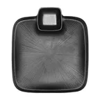 image of GET B428090-B Elite Global Solutions Chip & Dip Plate, 9" x 8" x 1", 1-1/2 Oz., Melamine, Black