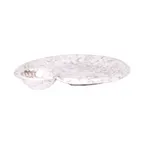 image of GET B429095-BRM Chip & Dip Plate, 9" x 8" x 1"H, 1-1/2 oz, Melamine, Brown Marble Finish