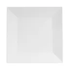 image of GET B612SQ-W 6" x 3/4" Square Coupe Melamine White BPA‑Free Dishwasher‑Safe NSF Plate