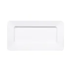 image of GET B815RC-W White 15" L x 8" W x 1-1/2" H Wide Rim Melamine BPA‑Free Dishwasher Safe Plate