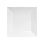 image of GET B8SQ-W Elite Global Solutions 8" x 1" Square Coupe Melamine Plate, White, Break/Chip Resistant