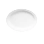 image of GET B913OV-W Oval Melamine Serving Platter, 13-1/4" x 9-5/8" x 1-1/8", White, BPA Free, Dishwasher Safe