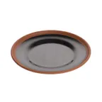 image of GET BAL105 Cheforward Balance Plate, 7" Dia., Round, Melamine, Shiny Black/Matte Terra Cotta