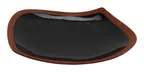 image of GET BAL111 Cheforward Balance Leaf Platter, 11" x 8.68", Melamine, Shiny Black/Matte Terra Cotta