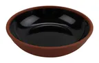 image of GET BAL113 Cheforward Balance Bowl, 32 Oz, 7‑4/5" Dia., Round, Melamine, Black/Matte Terra Cotta