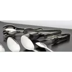 image of GET BSRIM-09 Salad Tongs, 6" Length, One-Piece, 18/8 Stainless Steel, Mirror