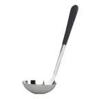 image of GET BSRIM-53-BK 4 oz. Serving Ladle, 9-1/2" Length, Stainless Steel, Black Cool‑Grip Handle, Mirror