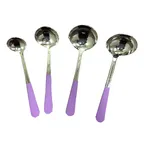 image of GET BSRIM-56-PR 2‑Oz Ladle, 12‑1/2” Length, Stainless Steel, Purple PVC Cool‑Grip Handle,