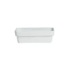image of GET BUD24-MOD Bugambilia Salad Bar Bowl, 84-1/2oz, 11-7/16" L × 6-1/16" W, 3-1/2" Deep, White, Alum