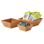 image of GET BWL-12-BAM Urban Renewal™ Square Bamboo Bowl, 6-1/2 Qt, 12" X 12" X 4-1/2" With PET Liner - 1/Case