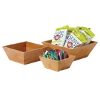 image of GET BWL-7-BAM Urban Renewal Bowl, 1-1/2 Qt., 7"L x 7"W x 3-1/4"H, Square, Bamboo, PET Liner - 1/Case