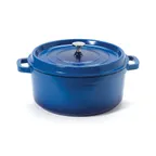 image of GET CA-006-CB/BK/CC Heiss™ 6‑7 Qt Induction Dutch Oven, 11" x 4‑1/2" H, Blue, 500°F, Dishwasher Safe