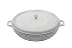 image of GET CA-008-AWH/BK/CC Heiss™ Braiser Pan, 12" Dia, 4‑5 Qt, White/Black Interior, Aluminum - Set