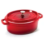 image of GET CA-009-R/BK/CC Heiss™ Induction Dutch Oven, 3-1/2 Qt Red/Black, 10"×8"×3.5" Enamel, 500°F Safe