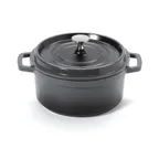 image of GET CA-011-GR/BK/CC Heiss™ Induction Dutch Oven, 2.5‑Qt, 7‑7/8" Dia x 3‑1/2" H, Gray, Aluminum Enamel