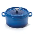image of GET CA-012-CB/BK/CC Heiss™ Induction Dutch Oven, 4.5‑Qt, 9½" x 4¼" H, Cobalt Blue Enamel Heat‑Resist
