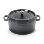image of GET CA-012-GR/BK/CC Induction Dutch Oven, 4.5‑Qt, 9‑1/2" Dia x 4‑1/4" H, Gray, Aluminum Ceramic