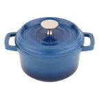 image of GET CA-013-CB-CC 3/4 Qt Dutch Oven, 6" Dia. x 2-7/8" H, Alum., Cobalt Blue, 500°F Heat Resistant