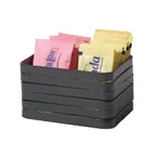 image of GET CAD-32-MG Cyclone Sugar Caddy, 3-1/2" x 2-3/4" x 2", Rectangular, Powder Coated Metal Gray Wire