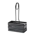 image of GET CAD-42-MG Cyclone Salt/Pepper Caddy, 4" x 2" x 6-1/2", Metal Wire, Gray, Single Compartment