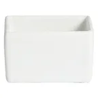 image of GET COMP01-MOD-WW Bugambilia Salad Bar Bowl, 25.4 Oz., 5"L x 5"W x 3"H, Cast Aluminum White, MOD