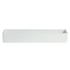 image of GET COMP04WW Bugambilia Salad Bar Bowl, 5.3 Qt, 20" x 6-7/8" x 3" Rectangular Aluminum, White Finish