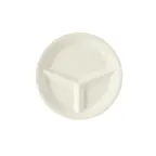 image of GET CP-10-DI - Diamond Ivory™ 10-1/4" Round 3‑Compartment Melamine Plate, Ivory Color - 1 Dozen