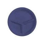 image of GET CP-10-PB - 10-1/4" Round Melamine Plate, 3-Compartment, Peacock Blue, BPA‑Free - 1 Dozen