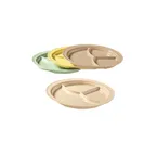 image of GET CP-531-G Plate, 10" Green Melamine, 3-Compartment, Break‑Resistant Dishwasher Safe NSF - Dozen