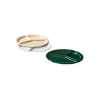image of GET CP-533-T Plate – 10" Tan Melamine, 3‑Compartment, Break‑Resistant, NSF - Dozen