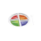 image of GET CP-534-CMP 10" White Melamine 4-Compartment Dishwasher Safe BPA-Free Plate - Dozen