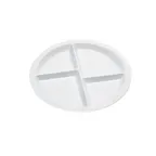 image of GET CP-534-W SuperMel Plate – 10" Diameter, 4‑Compartment, White Melamine, NSF - Dozen