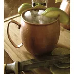 image of GET CPRMUG-02 Stainless Steel Mug, 16 Oz, 3-1/4" Dia. X 4"H, Copper Plated, Hammered Finish