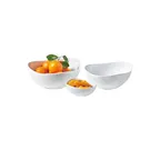 image of GET CS-1080-CN-W Coralline 2‑Qt Triangular Melamine Bowl, White, 8-3/4" x 8-1/4" x 7-1/2", BPA‑Free