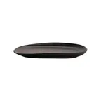 image of GET CS-1275-DG Oval Dinner Plate/Platter, 12" x 7.5" x 1" H, Dark Gray Melamine - Dozen