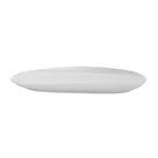 image of GET CS-1275-W Riverstone Oval Dinner Plate, 12" x 7½" x 1" Melamine, White, Dishwasher Safe - Dozen