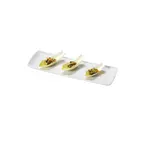 image of GET CS-1450-CN-W Coralline Platter, 14" x 5" Rectangular Melamine White Dishwasher‑Safe - Dozen