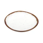 image of GET CS-5-RM Rustic Mill Plate, 5-1/2" Round, Cream Brown Speckles, Break-Res Melamine, 1 Dozen
