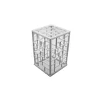 image of GET CUB03-MOD-WW Bugambilia Mondrian Riser, 10"-19" W/D, 12"-16" H, Aluminum, White MOD Finish