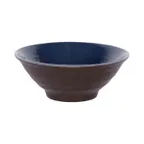 image of GET D1007RR-LAP/CH 24oz Two‑Tone Melamine Bowl, 7-1/8" Dia., 2-7/8" H, Chocolate Matte, Lapis Gloss
