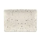 image of GET D1061RC-CC Plate, 10" x 6-3/4" x 1-3/8", Rectangular Melamine, Chocolate Chip Design, Macchiato