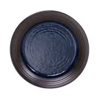 image of GET D1098GM-LAP/CH 11" Plate, Round, Two-Tone, Melamine, Gloss Interior, Chocolate Matte Exterior