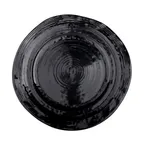 image of GET D1134-B Elite Global Solutions Plate, 11-3/4" Dia. x 1"H, Irregular Round, Melamine, Black